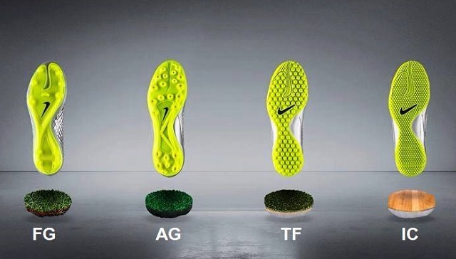 So sánh giày đá bóng cao cổ đinh TF, IC và giày AG, FG